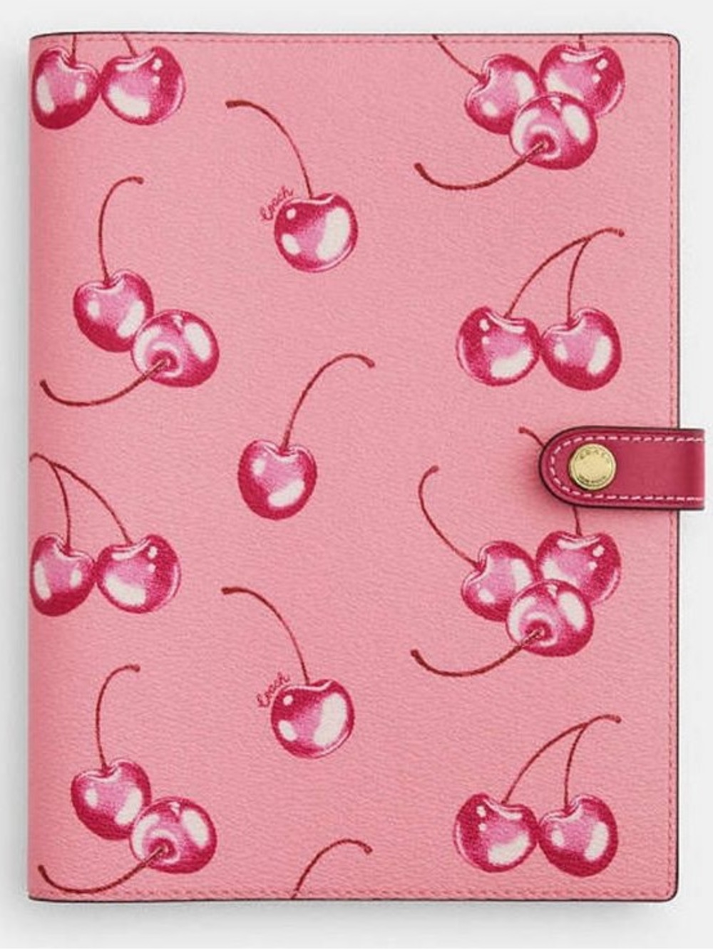 Coach Journal Cover Pink Cherries